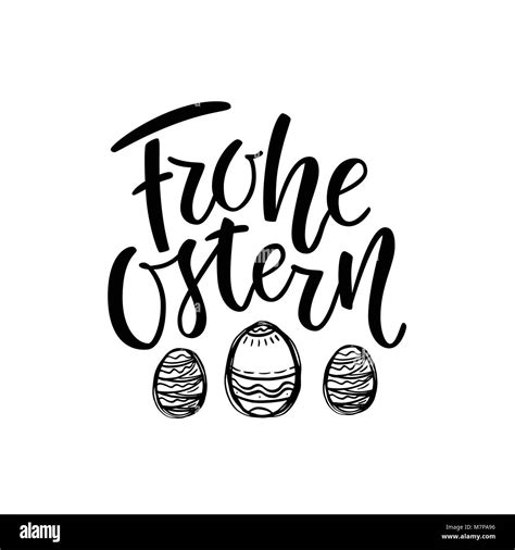 frohe ostern schriftzug schwarz weiß